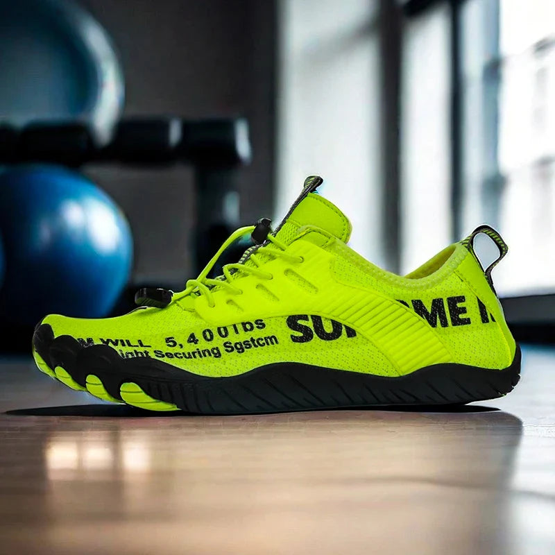 SUENTA Unisex Rutschfest Barfußschuhe Sohle Outdoor Abenteuer Neongrün