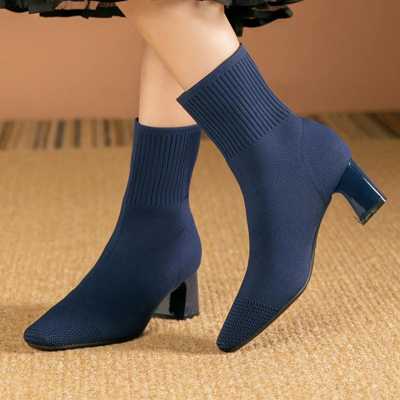 SUENTA Souls Damen Stiefeletten - Bequem aus der Komfort-Kollektion Blau