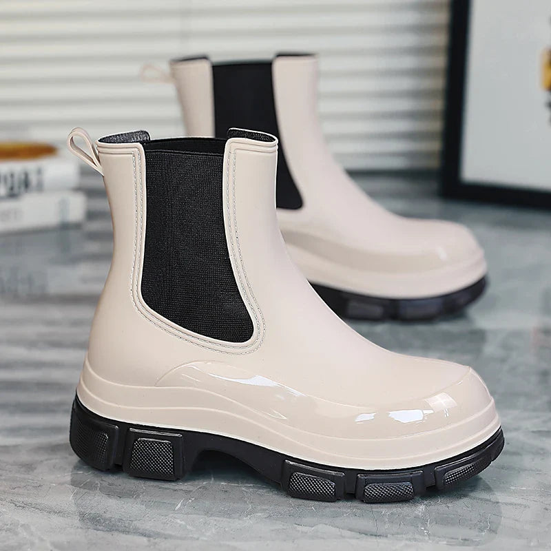 SUENTA Damen Wasserdichte Gummistiefel | Kurzrohr - Winterstiefel