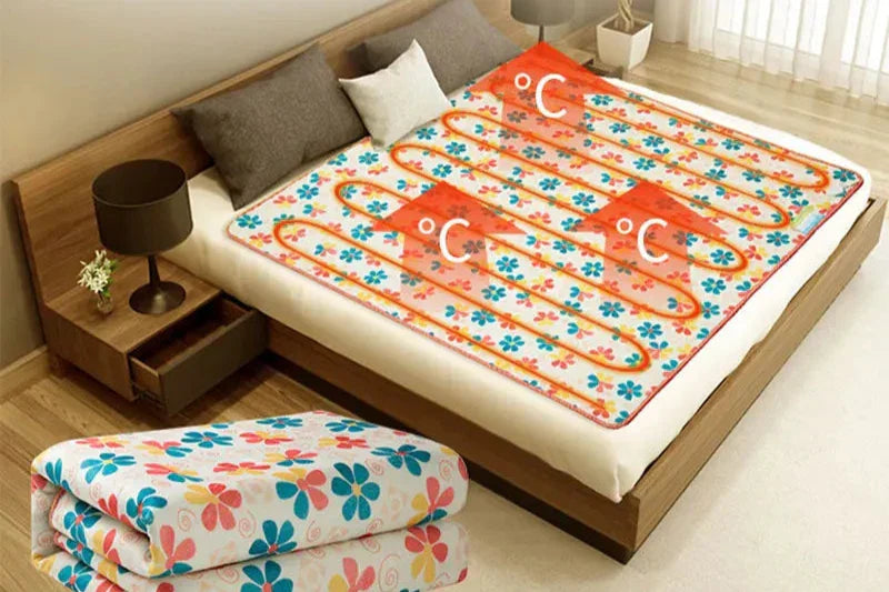 SUENTA Elektrische Decke mit Temperaturregelung und Wärme Decke - Heizdecke 150cm x 180cm