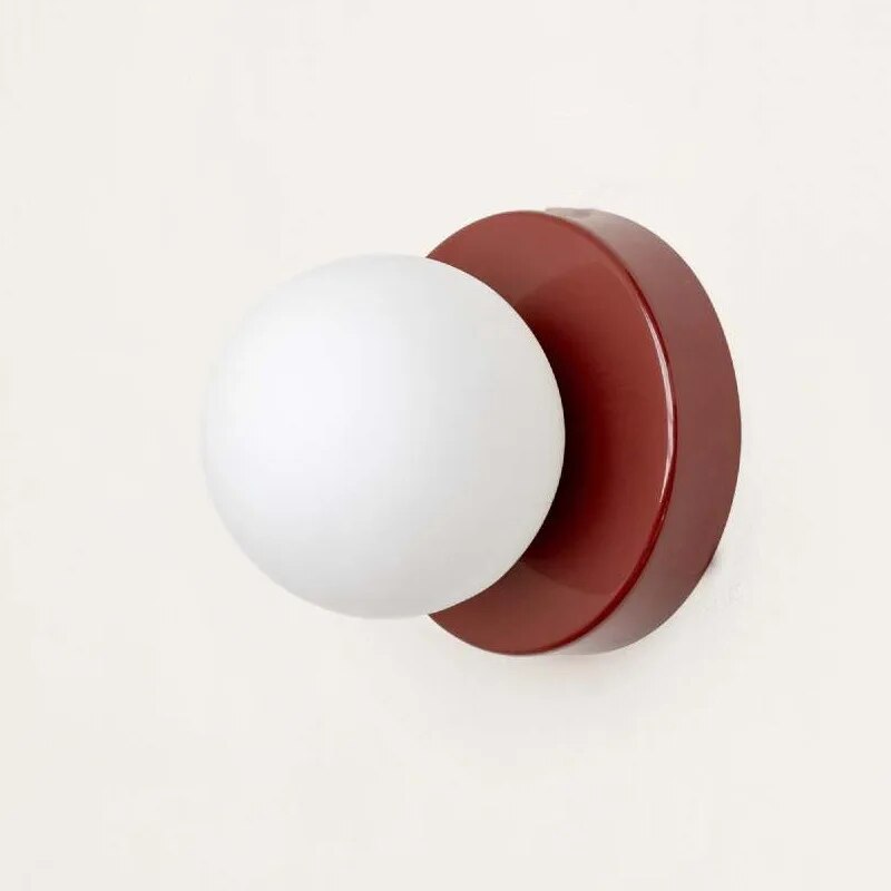 SUENTA Kreative LED Wandleuchte Macaron 10/12cm Glas Balkon