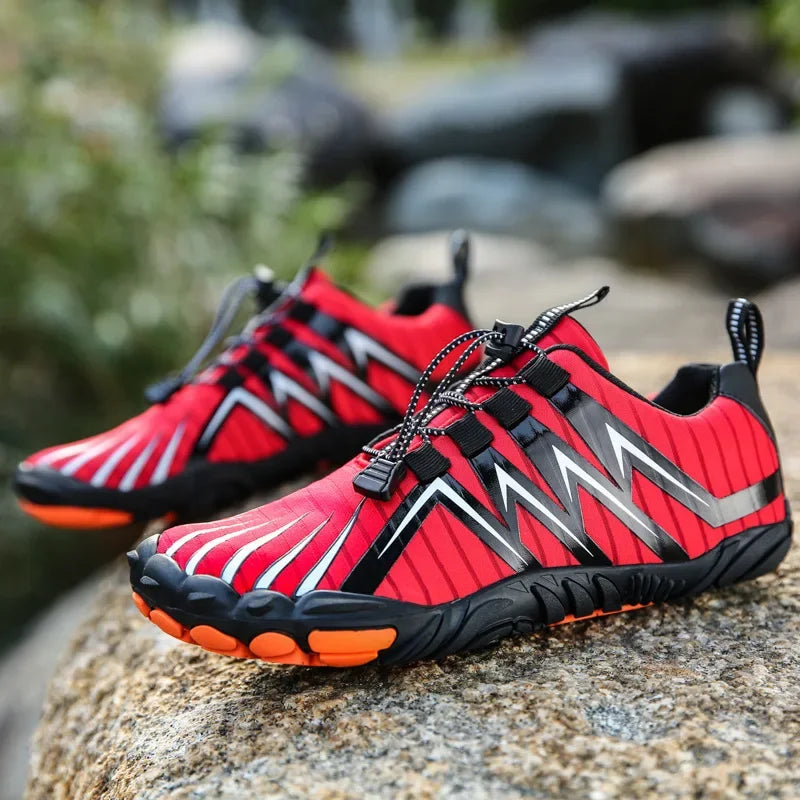 SUENTA Unisex Flache Barfußschuhe Wasserdichte Fünfzehige Aufbau