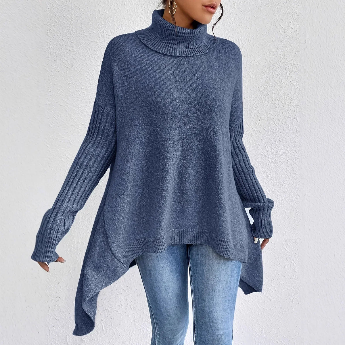 Luna | Jersey de invierno oversize para mujer, cómodo y con cuello alto