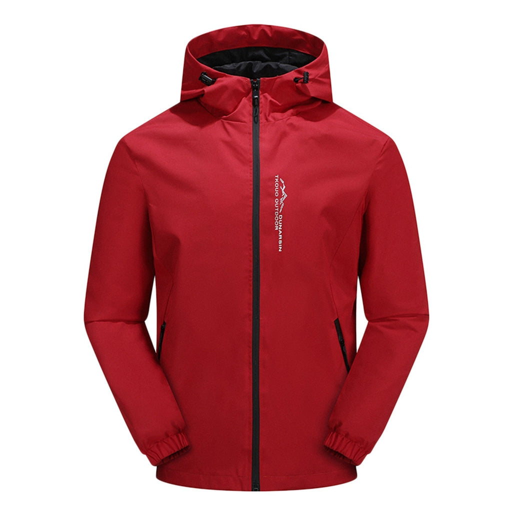 SUENTA Herren Softshell Jacke Mit Kapuze Langarm Vielseitig Rot