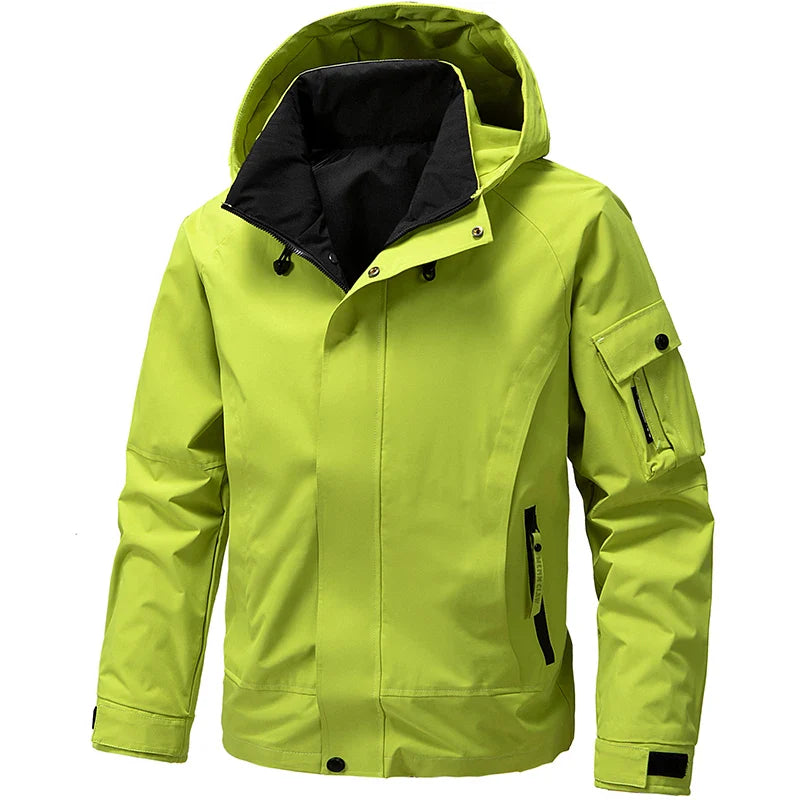 SUENTA Herren Softshell Jacke Mit Taschen Kapuze Reißverschluss Hellgrün