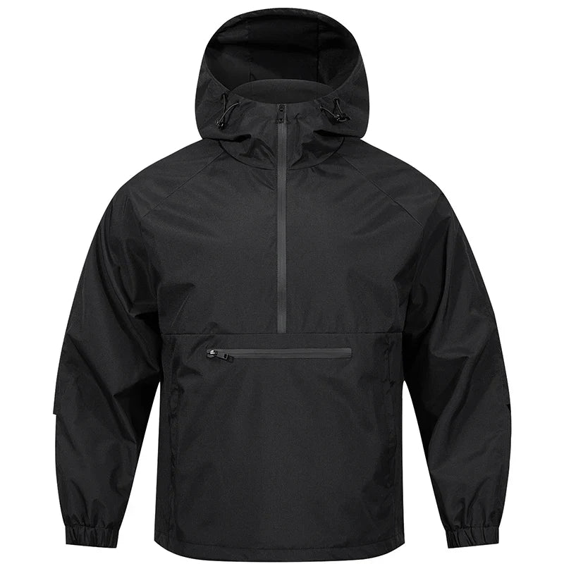 SUENTA Herren Kapuze Softshell Jacke Langarm Freizeitjacke Schwarz