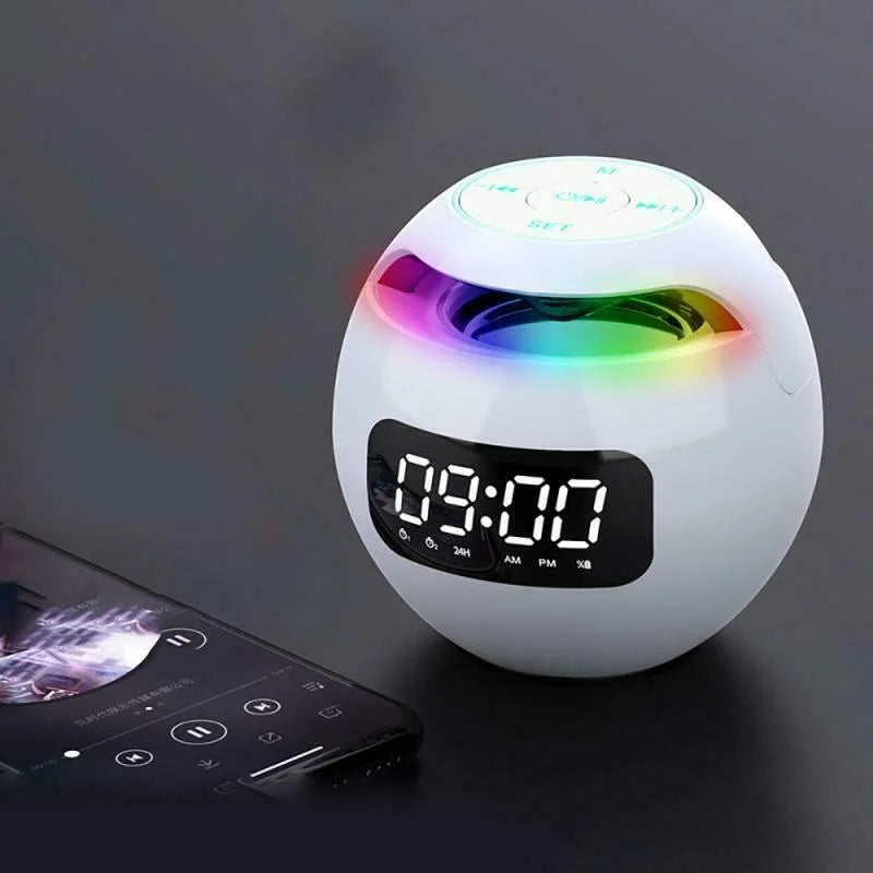SUENTA Bluetooth-Wecker Mit LED-Lichtshow Und LED-Nachtlicht Weiß