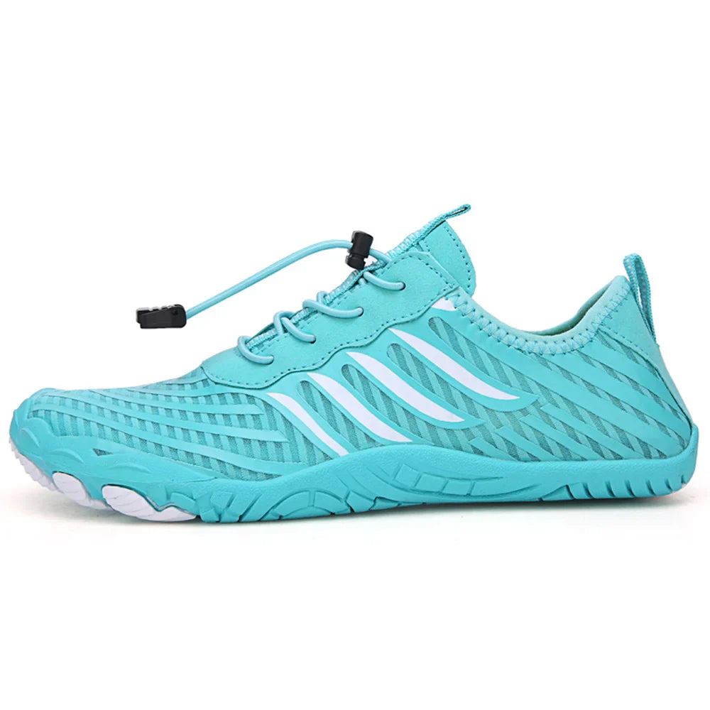 SUENTA Unisex Wasserdichte Barfußschuhe Schwimmen Wandern Strand Hellblau