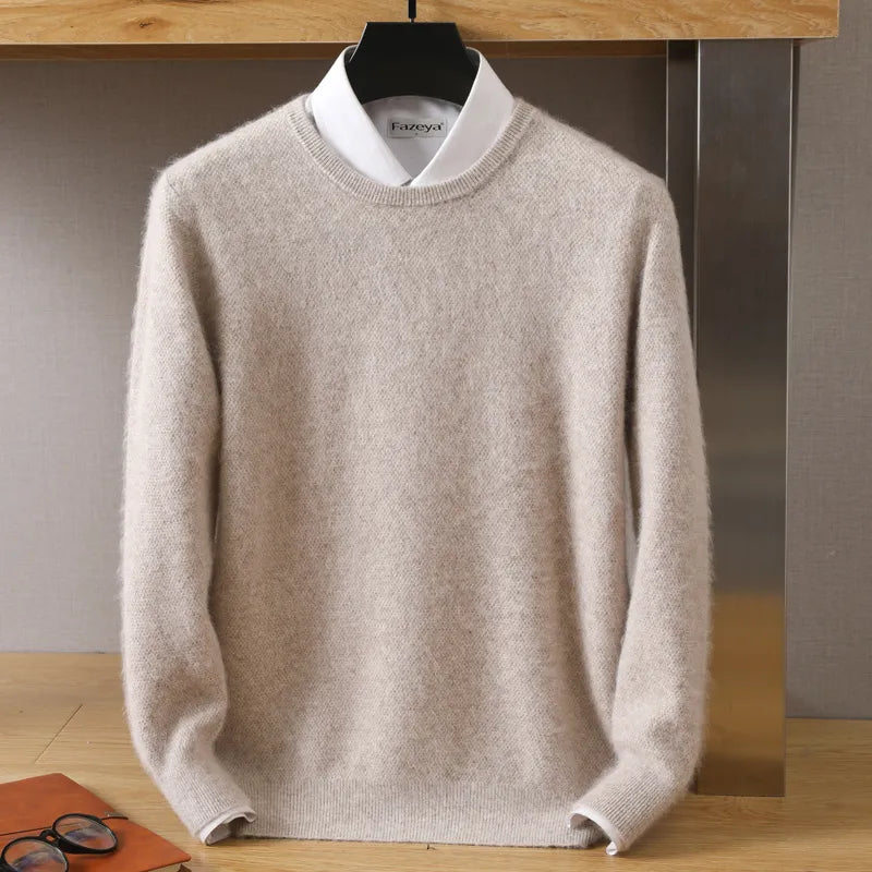SUENTA Damen Eleganter Kaschmir-Pullover Zeitlose Eleganz Stil Grau