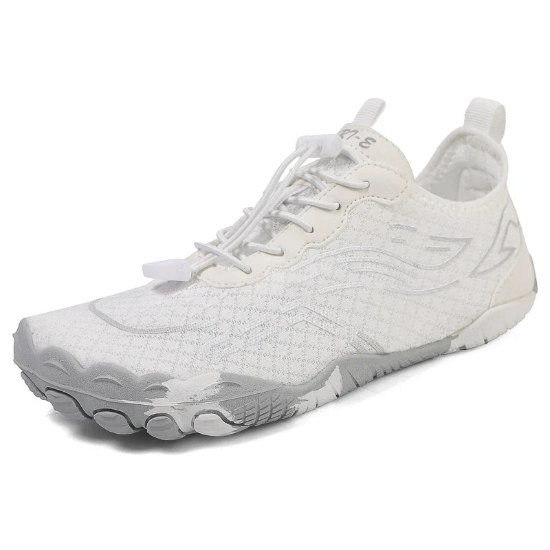 SUENTA Unisex Wasserdichte Barfußschuhe Rutschfeste Sohle Weiß
