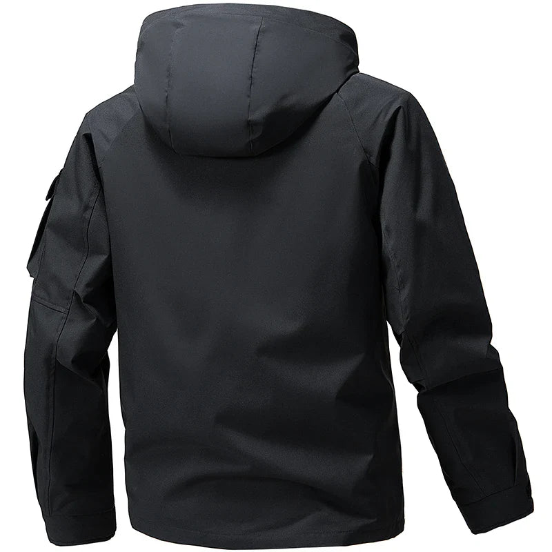 SUENTA Herren Softshell Jacke Mit Taschen Kapuze Reißverschluss