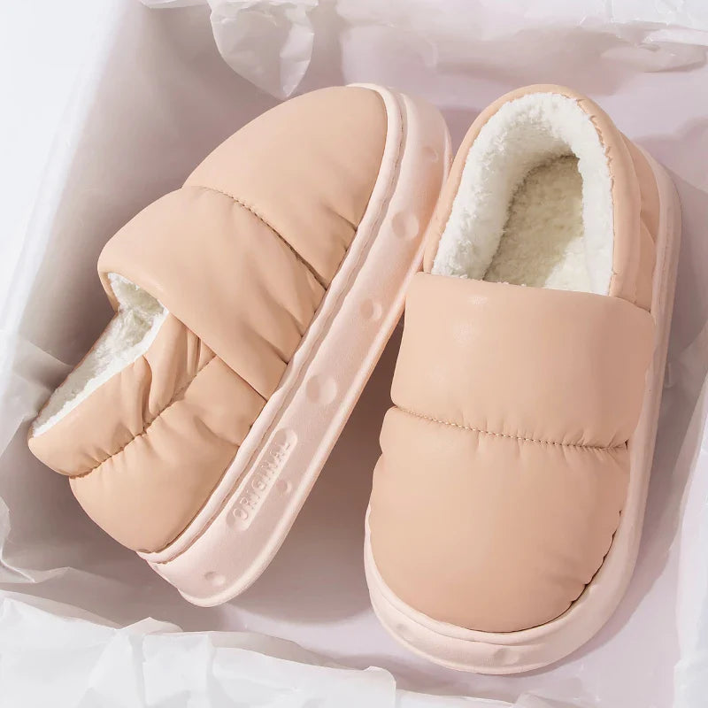 SUENTA Unisex Warmer Hausschuhe Winter Kuschelig Innenfutter