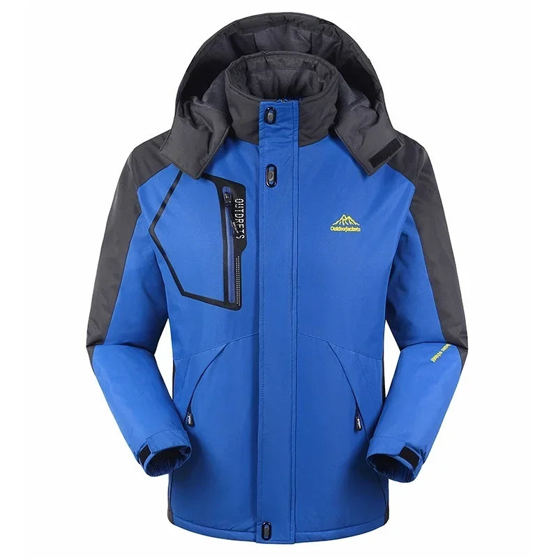SUENTA Herren-Skijacke mit Kapuze Winter-Oberbekleidung Stilvoll Dunkelblau