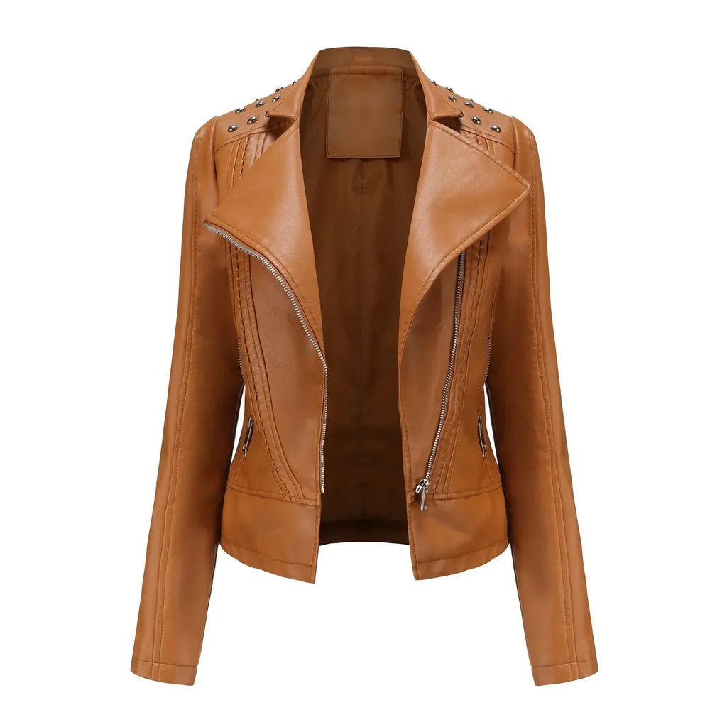 SUENTA Damen Langarmjacke Schicke Mit Atmungsaktivem Material Braun