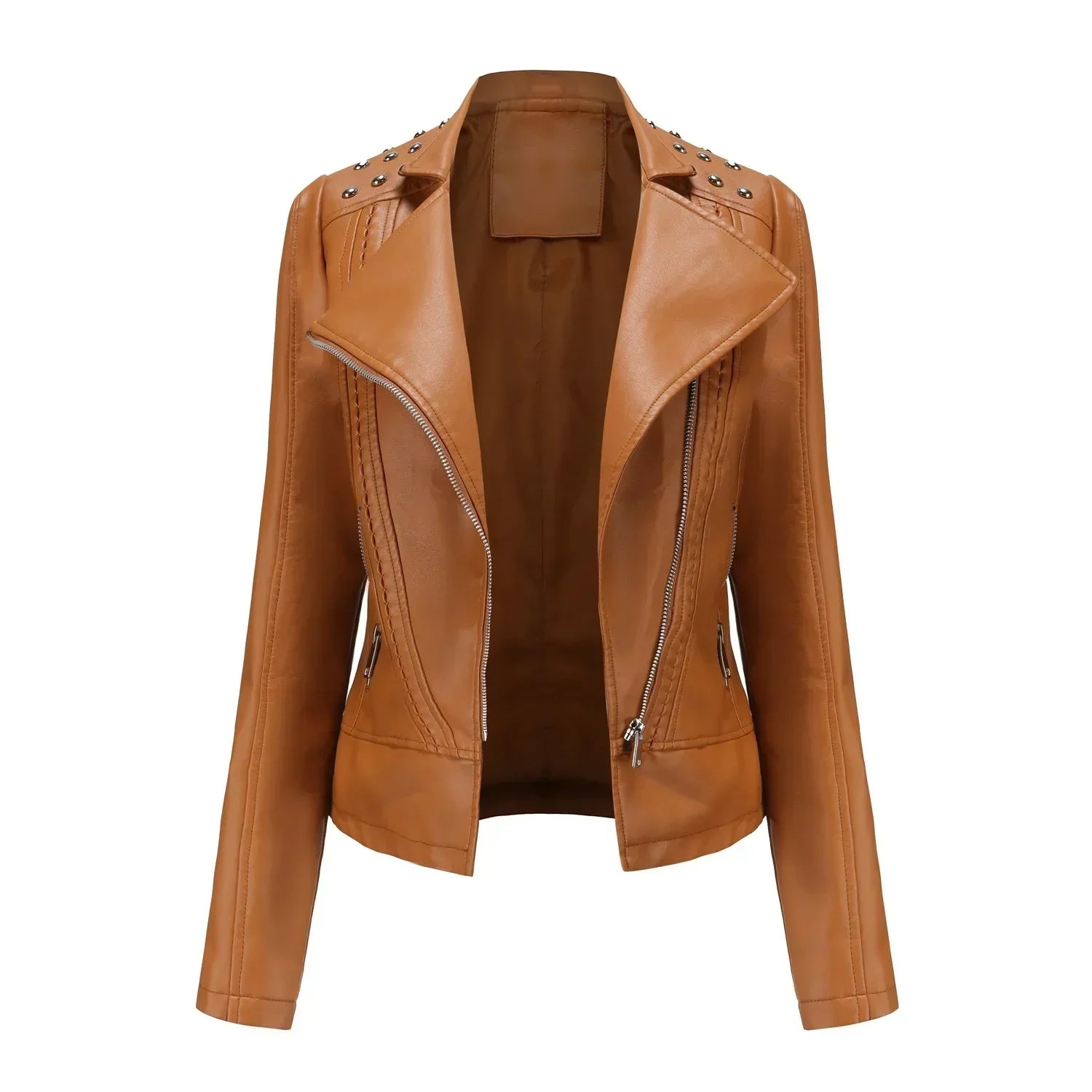 SUENTA Damen Langarmjacke Schicke Mit Atmungsaktivem Material Braun