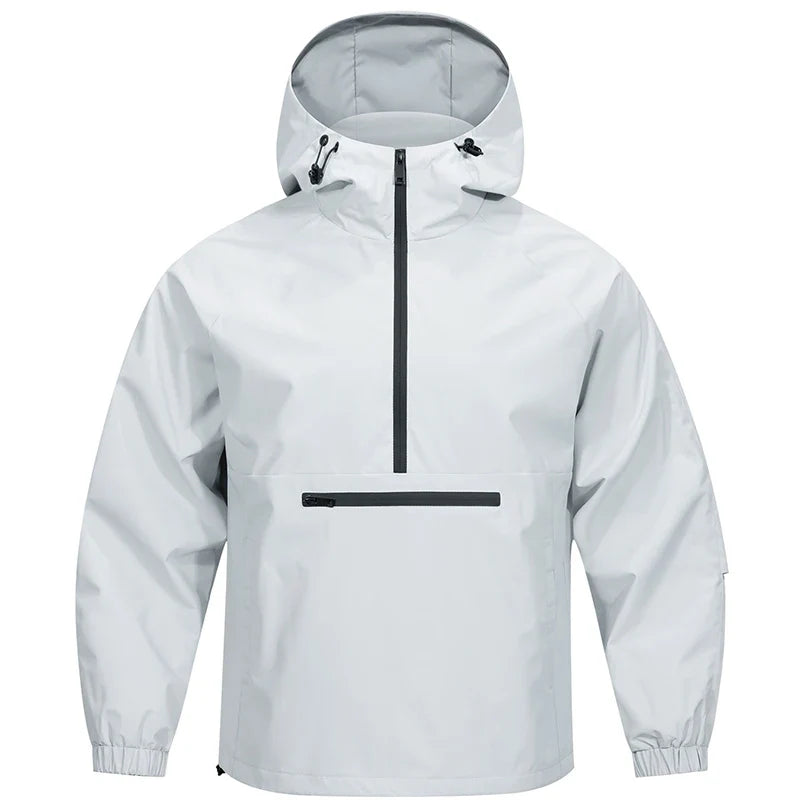 SUENTA Herren Kapuze Softshell Jacke Langarm Freizeitjacke Hellgrau