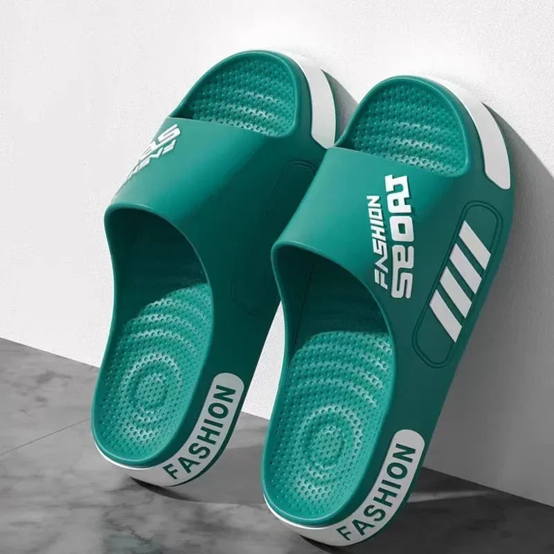 SUENTA Unisex-Sommermode-Hausschuhe Sommerliche Tage Bequem Grün