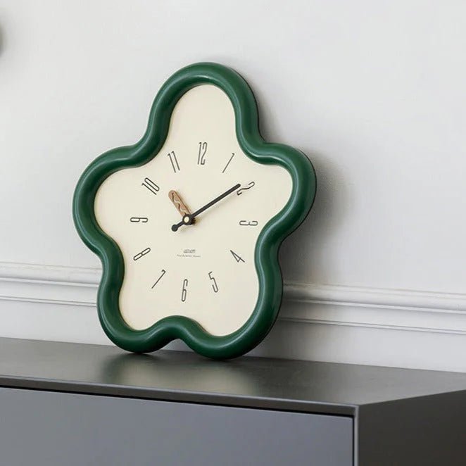 SUENTA 3D Blumenpendeluhr Geräuschloses Uhrwerk Für Schlafzimmer
