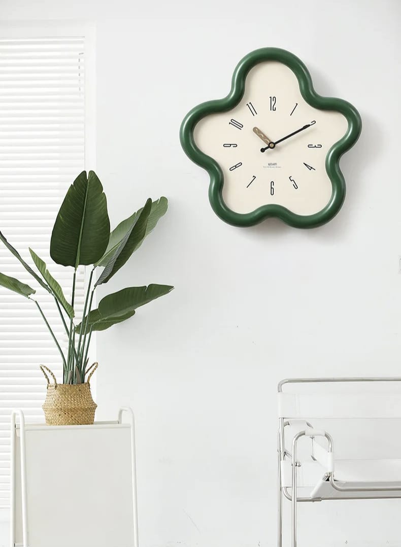SUENTA 3D Blumenpendeluhr Geräuschloses Uhrwerk Für Schlafzimmer