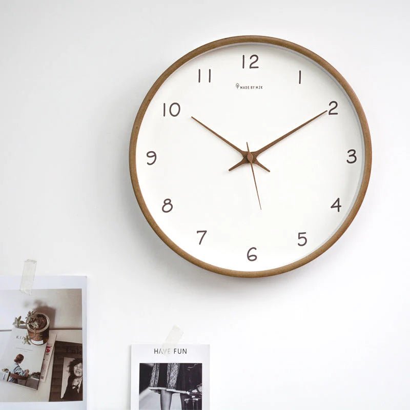 SUENTA Analoge Wanduhr Aus Massivholz Minimalistisches Design