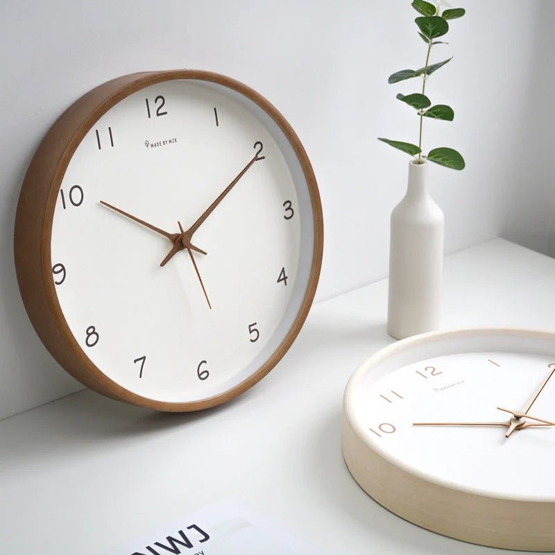 SUENTA Analoge Wanduhr Aus Massivholz Minimalistisches Design