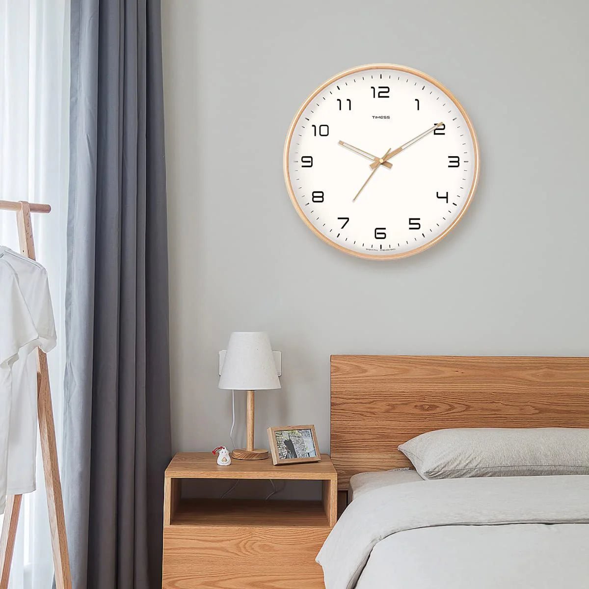 SUENTA Analoge Wanduhr Aus Massivholz Minimalistisches Design
