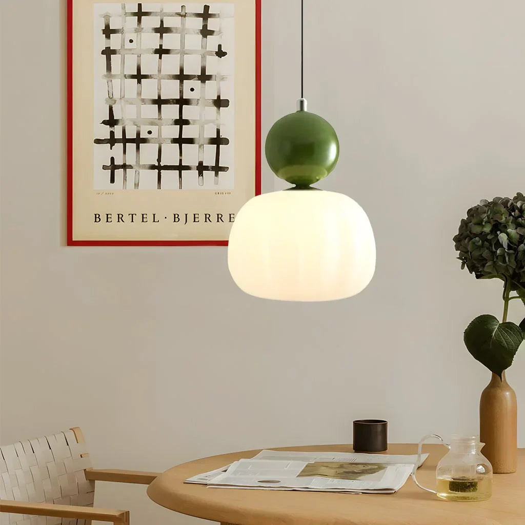 SUENTA Art Deco Pendelleuchte Glas Modern Für Wohnzimmer Ideal Ein Kopf Grün