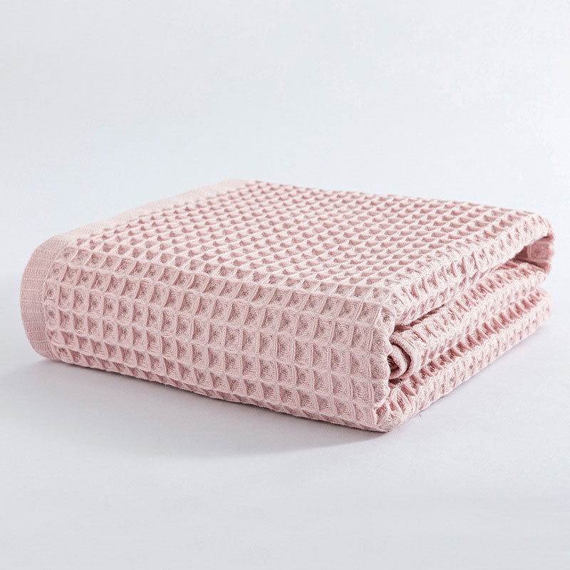 SUENTA Atmungsaktives Baumwollstrandhandtuch Für Sanfte Hautpflege Rosa 70*140cm