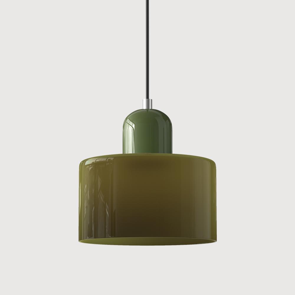 SUENTA Bauhaus Glas Pendelleuchte Modernes Design Mit Klarglas Grün Grün