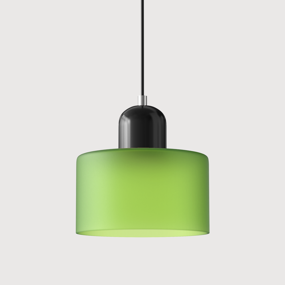 SUENTA Bauhaus Glas Pendelleuchte Modernes Design Mit Klarglas Mattgrün Schwarz
