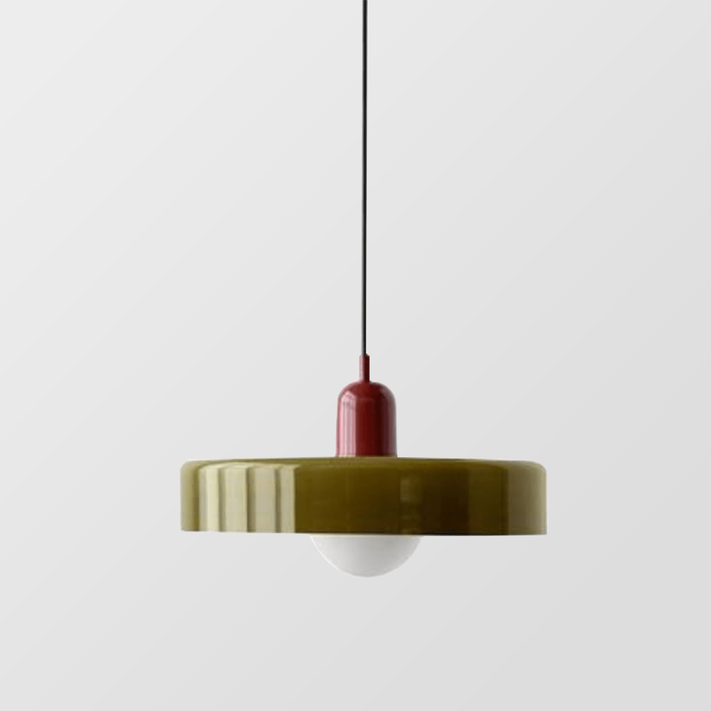 SUENTA Bauhaus Hängeleuchte aus Buntglas für Esstisch – Modernes Design