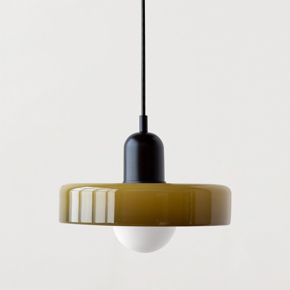 SUENTA Bauhaus Hängeleuchte aus Buntglas für Esstisch – Modernes Design