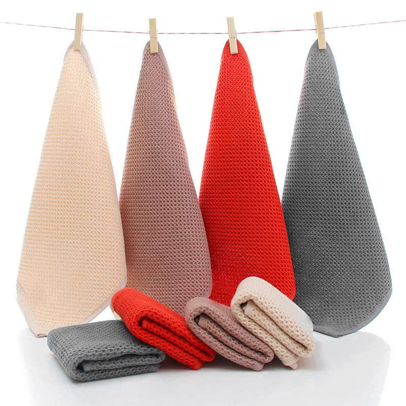 SUENTA Baumwoll-Handtuchset Mit Honigwaben Design Für Weiche Absorption