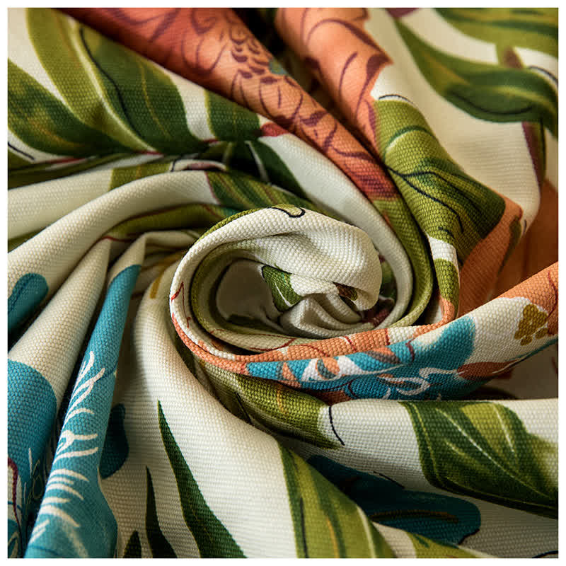 SUENTA Baumwoll Tischdecke Monstera Motiv Für Stilvolle Tafeln