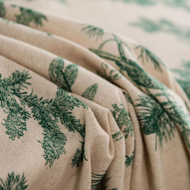 SUENTA Baumwollleinen Tischdecke Pine Bird Motiv Für Esszimmer