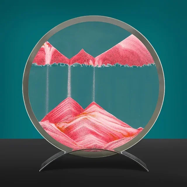 SUENTA Bewegliche Sandkunst Lampe Beruhigendes Lichtdekor Raum 12 Zoll-Rosa