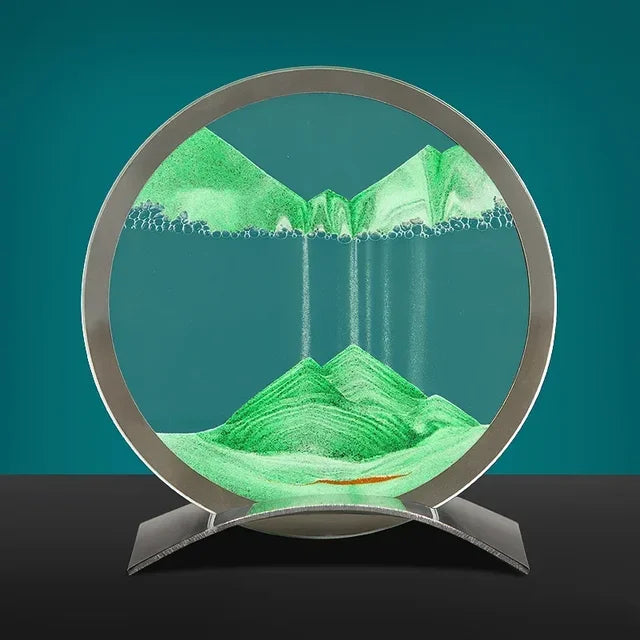SUENTA Bewegliche Sandkunst Lampe Beruhigendes Lichtdekor Raum 7 Zoll-Grün