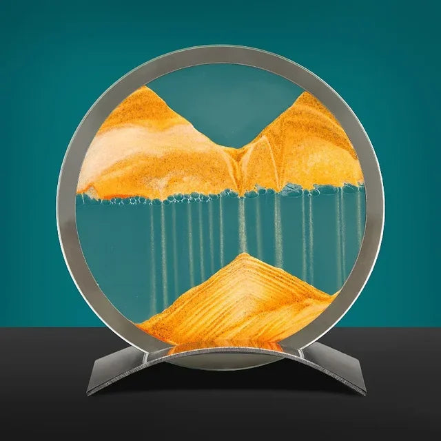 SUENTA Bewegliche Sandkunst Lampe Beruhigendes Lichtdekor Raum 7 Zoll-Orange