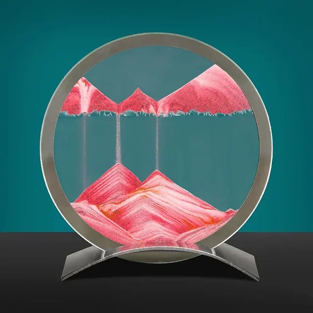 SUENTA Bewegliche Sandkunst Lampe Beruhigendes Lichtdekor Raum 7 Zoll-Rosa