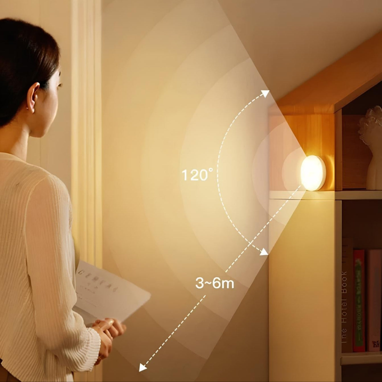 SUENTA Bewegungsmelder Lampe Mit Energiesparender LED Beleuchtung