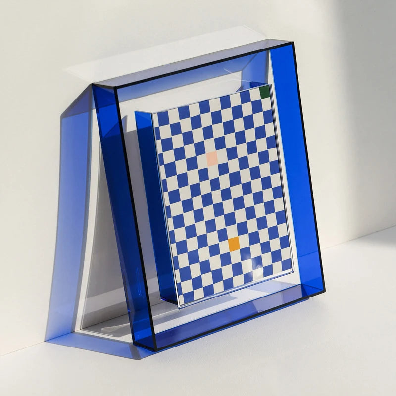 SUENTA Bilderrahmen 19,5 X 14,5 cm Acryl Kratzfestes Design Blau