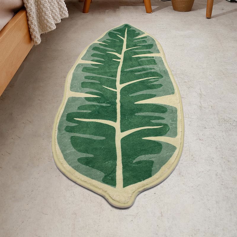 SUENTA Blattförmige Küchenteppichmatte für stilvolle Wohnräume Langes Blatt (16" x 47")