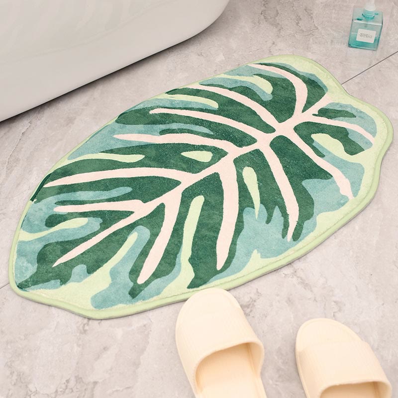 SUENTA Blattförmige Küchenteppichmatte für stilvolle Wohnräume Kurzes Blatt (18" x 29")