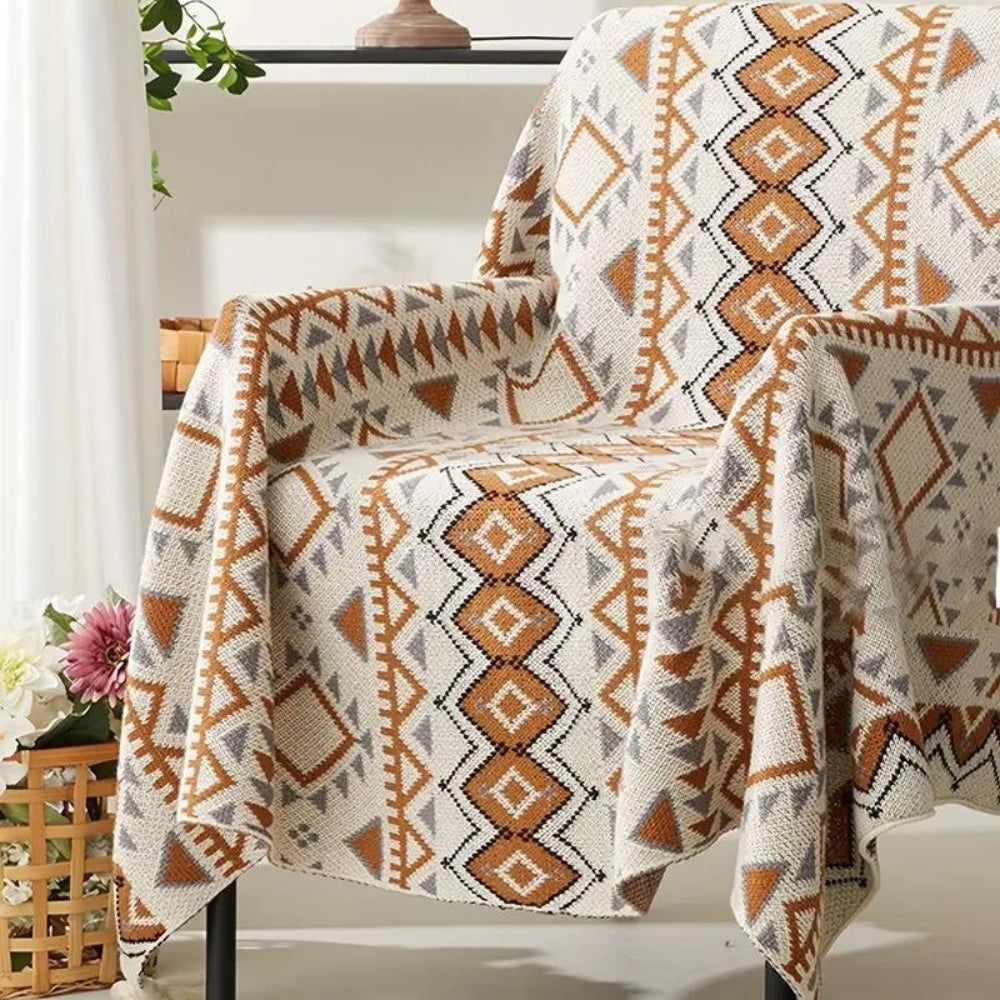 SUENTA Boho Chic Decke Mit Fransen Wärme Und Stil Für Sofa