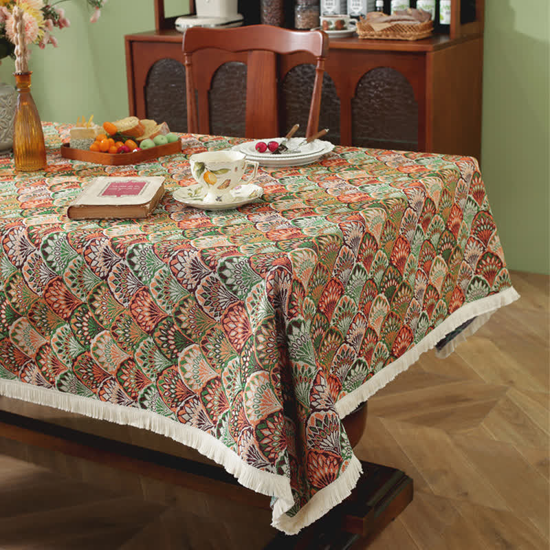 SUENTA Boho Tischdecke Waschbar Schmutzabweisend Für Wohnzimmer