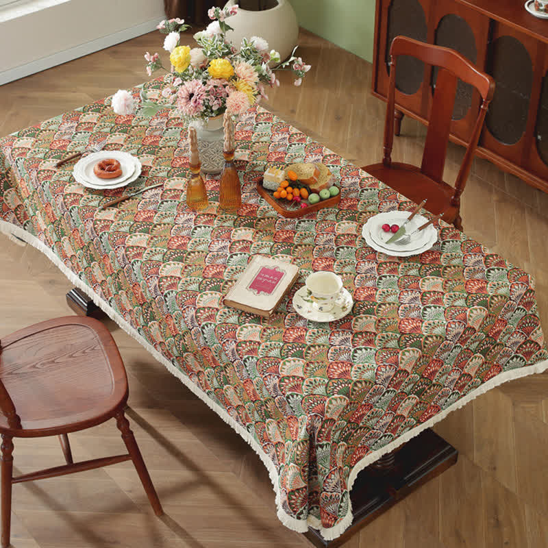 SUENTA Boho Tischdecke Waschbar Schmutzabweisend Für Wohnzimmer