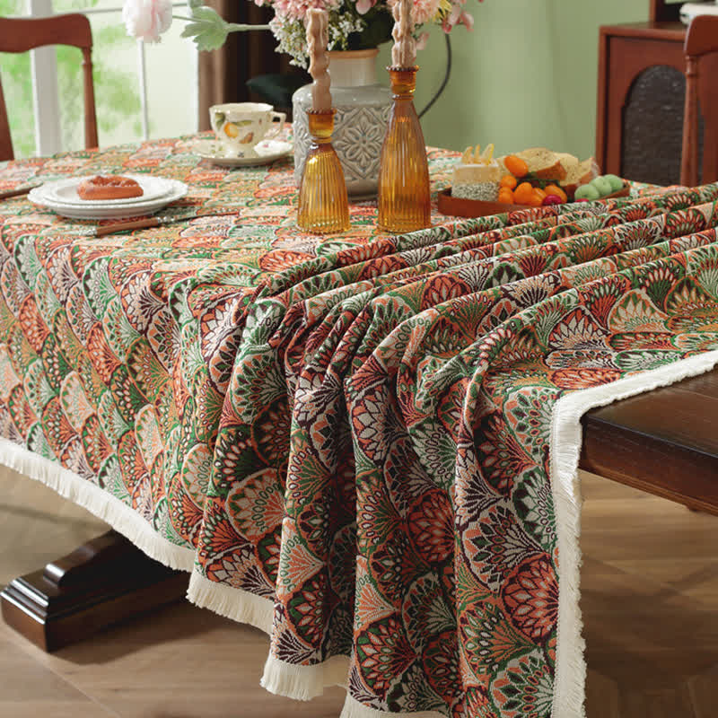 SUENTA Boho Tischdecke Waschbar Schmutzabweisend Für Wohnzimmer