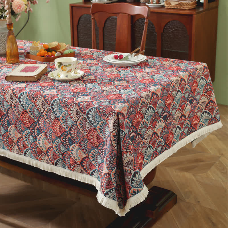 SUENTA Boho Tischdecke Waschbar Schmutzabweisend Für Wohnzimmer