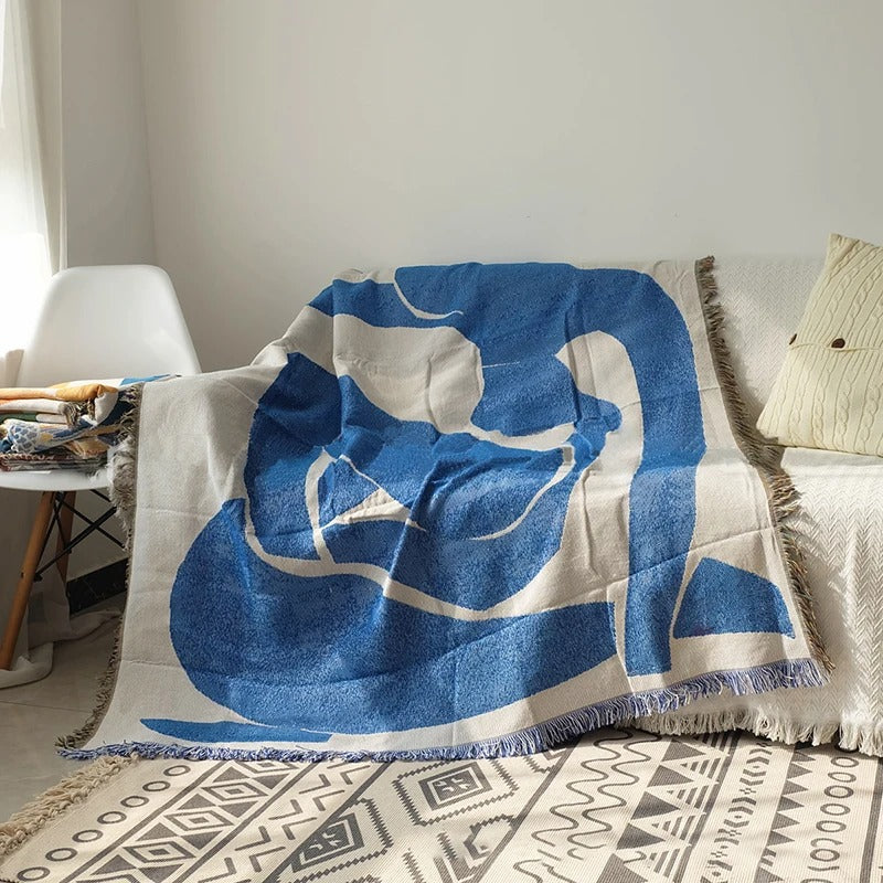 SUENTA Bunte Kuscheldecke aus Polyester und Baumwolle – 130x160 cm Default