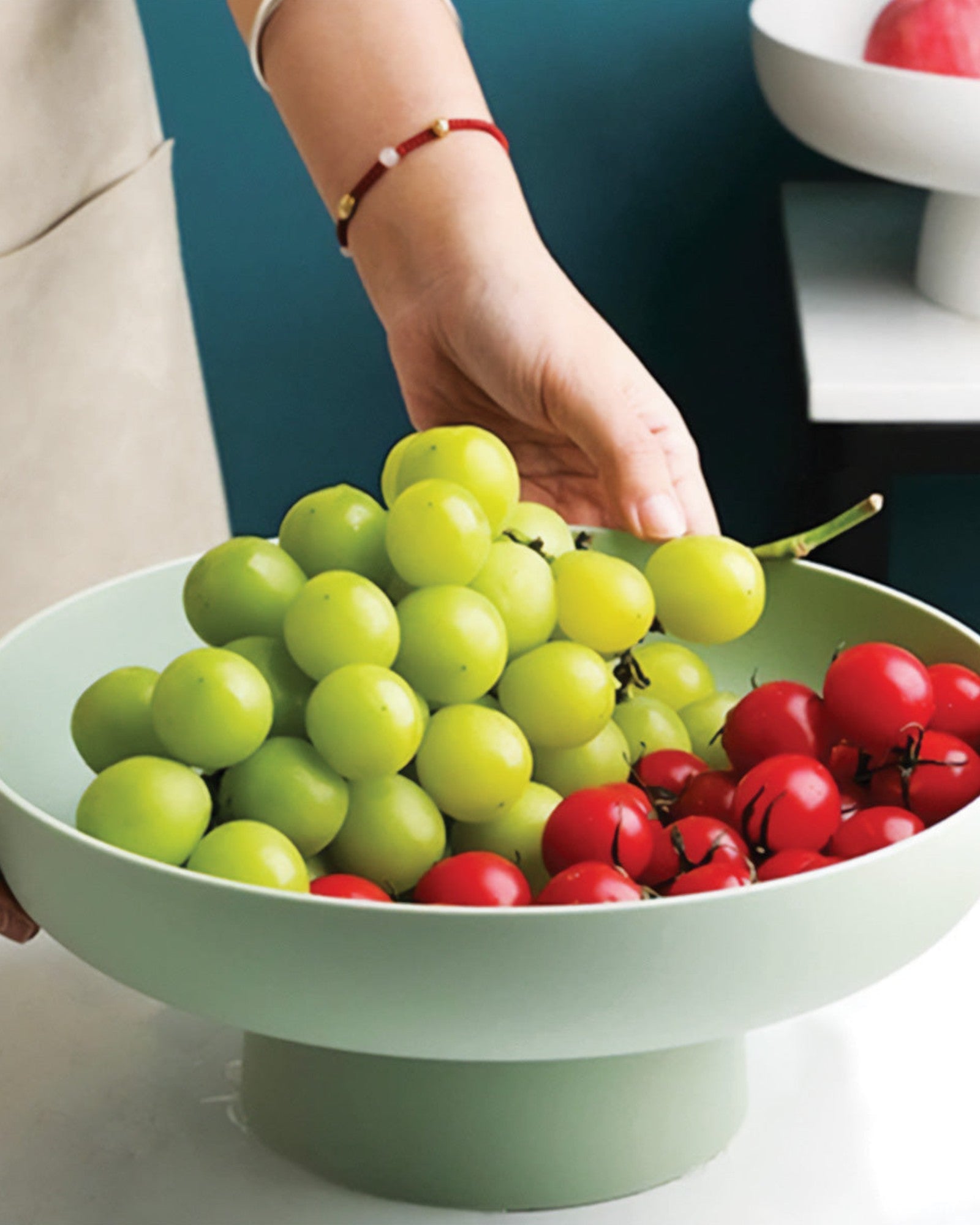 SUENTA Bunte Obstschale aus Kunststoff – 26,5 cm Durchmesser, Dekorativ